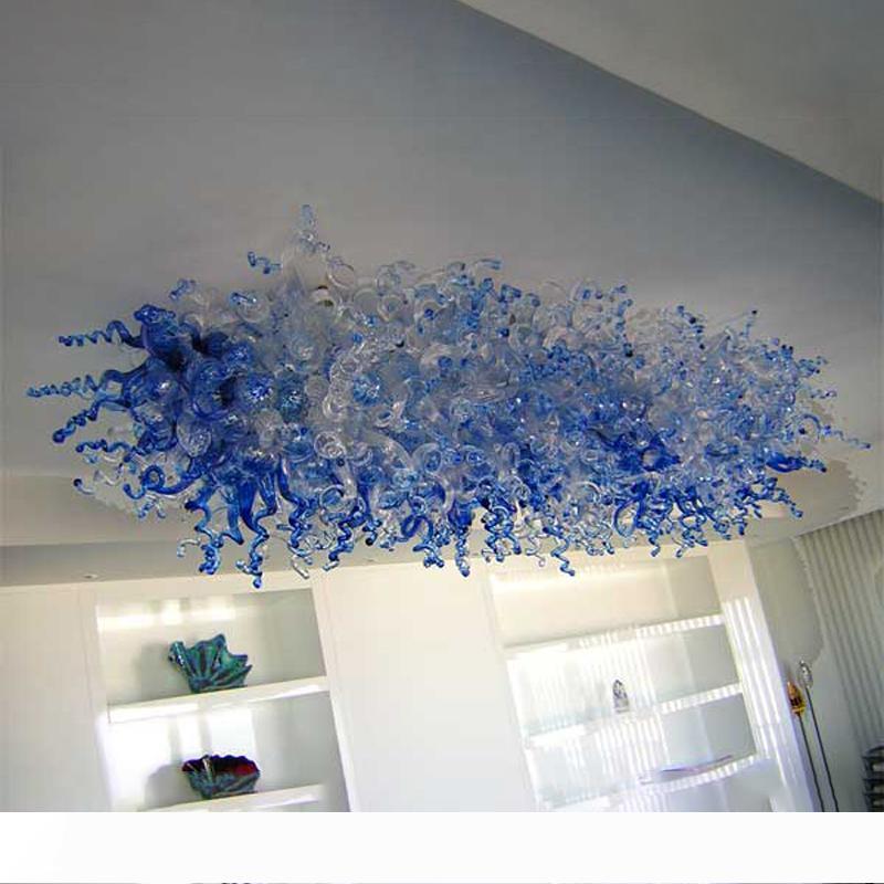 Sky Star Ceiling Light with Blue Shades - Modern LED Chandelier for Living and Dining Rooms, Featuring Artistic Glass Design