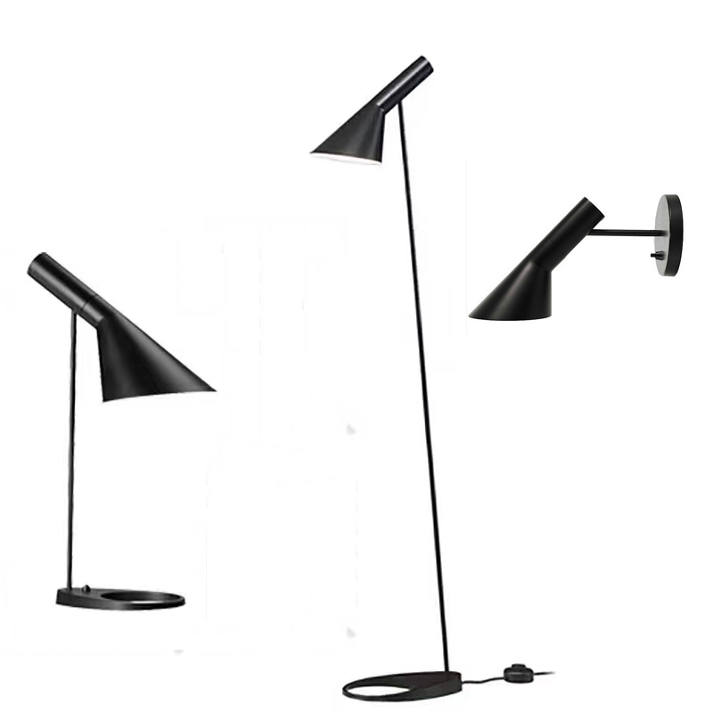 Sleek black floor lamp with minimalist design for home decor