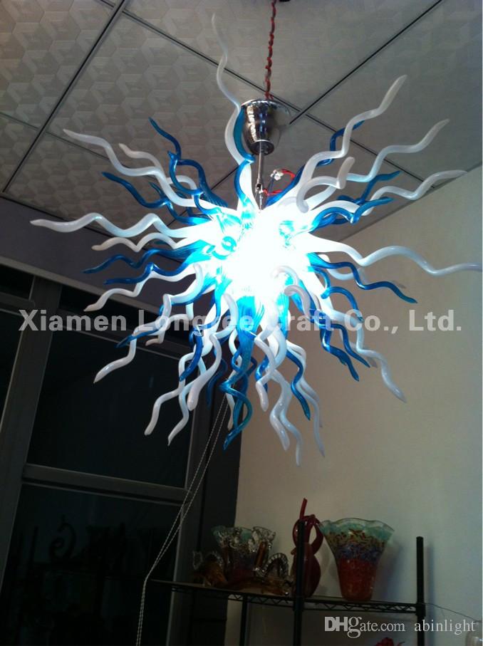 Small artistic hand-blown glass LED chandeliers for modern home ceiling decor