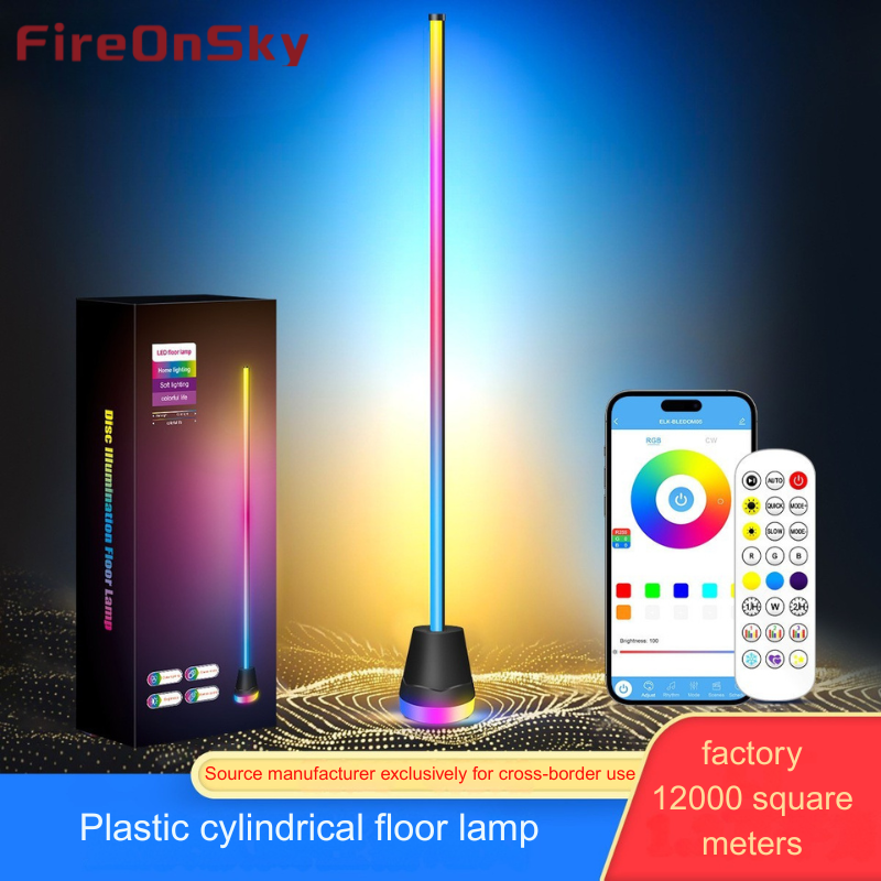 Smart app/BT-controlled multicolor LED standing lamp for versatile lighting options