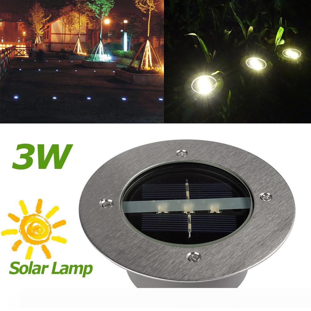 Solar Underground Lamps 3 LED Buried Light for Outdoor Paths, Gardens, and Deck Areas with Waterproof Design LEG_20F