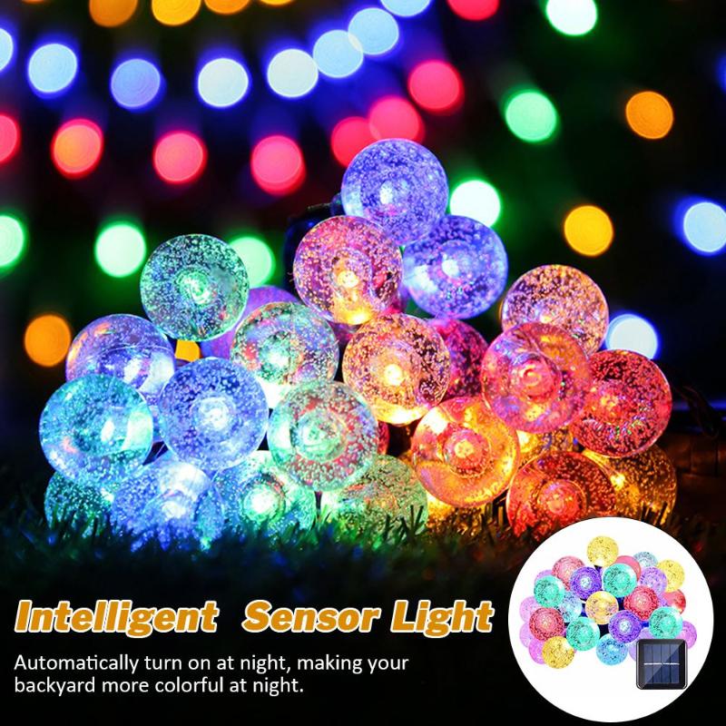Solar-powered LED crystal ball string lights for outdoor Christmas and garden decoration  

Bright 20/50 LED crystal ball fairy lights for festive garden and Christmas decor  

Energy-saving solar ...