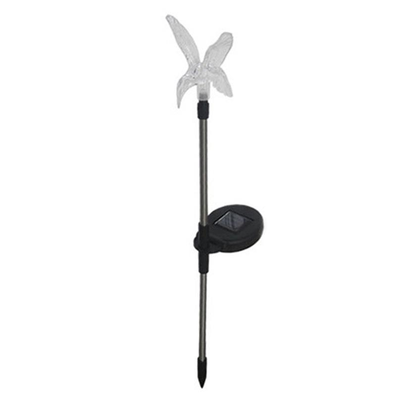 Solar-powered LED lawn lights shaped like butterflies, dragonflies, and birds for garden pathways and landscape decoration