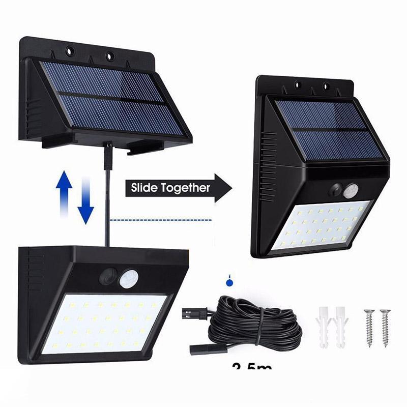 Solar-powered outdoor LED bulb with motion sensor, waterproof design, 3 lighting modes, and 8.2ft cord for garden or street use