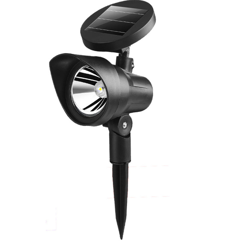 Solar-powered outdoor LED spotlight for garden and lawn decoration, waterproof and bright
