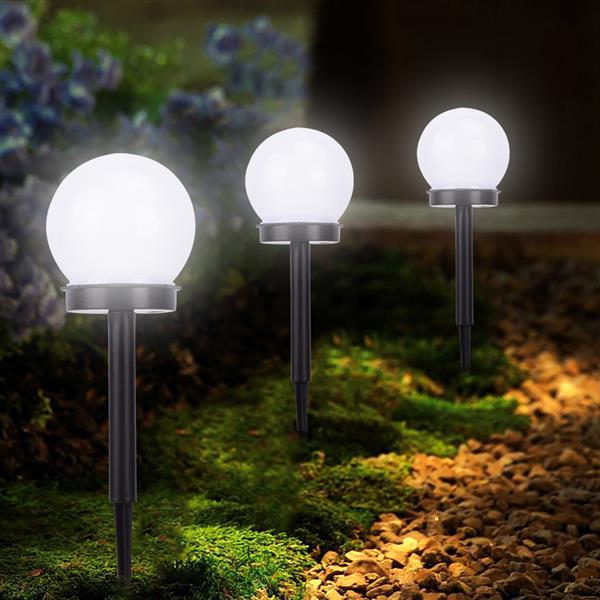 Solar-powered smart sensor light for outdoor lawn, waterproof with single LED, 2V 40mAh white light