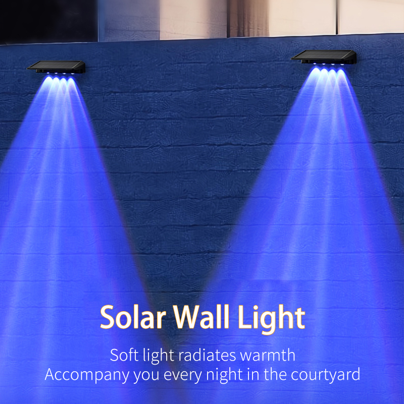 Solar-powered step lighting for outdoor courtyards  
Decorative outdoor courtyard lighting  
Wall-mounted lighting fixtures  
Automatic night lights with on/off sensors  
Waterproof terrace railing lights
