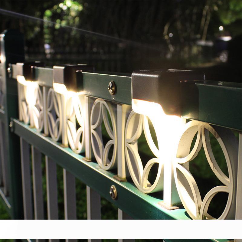 Solar-powered waterproof LED step lights for outdoor stairs, patios, and garden pathways