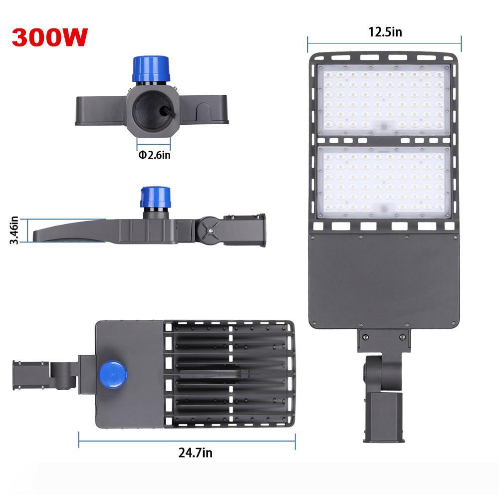 SOMLIGHT 150W 300W DLC ETL IP65 Street Parking Lot Lights, LED Shoebox Pole Light Parking Lot Lights