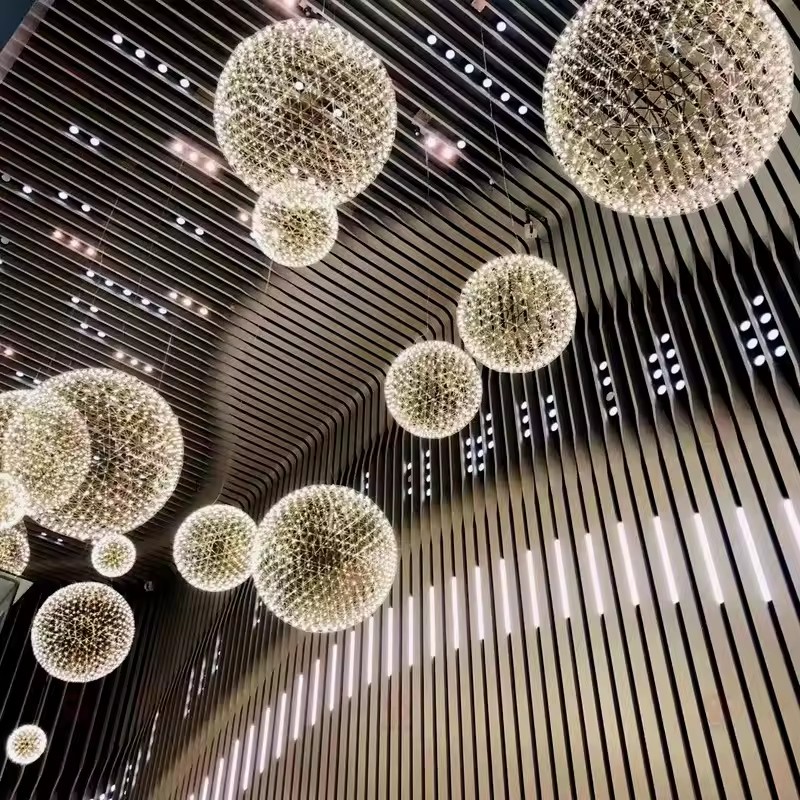 Spark Ball Ceiling Chandelier Firework Pendant Light Suspension Hanging Lamp for Kitchen Living Room Home Decor Lighting