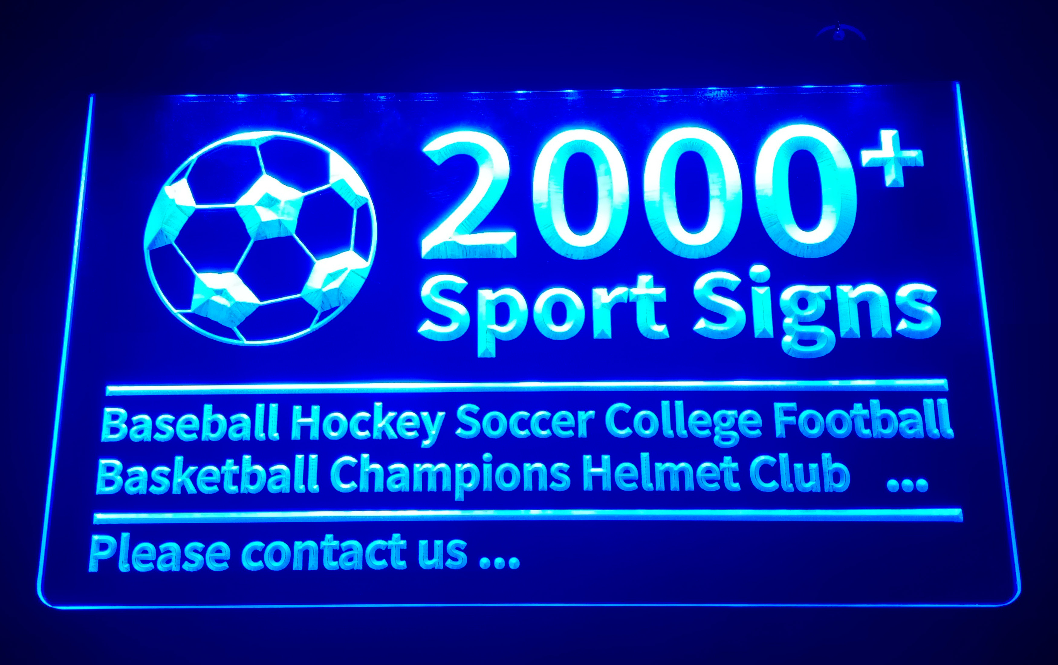 Sport Signs Light Sign Baseball Hockey Football Basketball Helmet Club 3D LED Dropshipping Wholesale