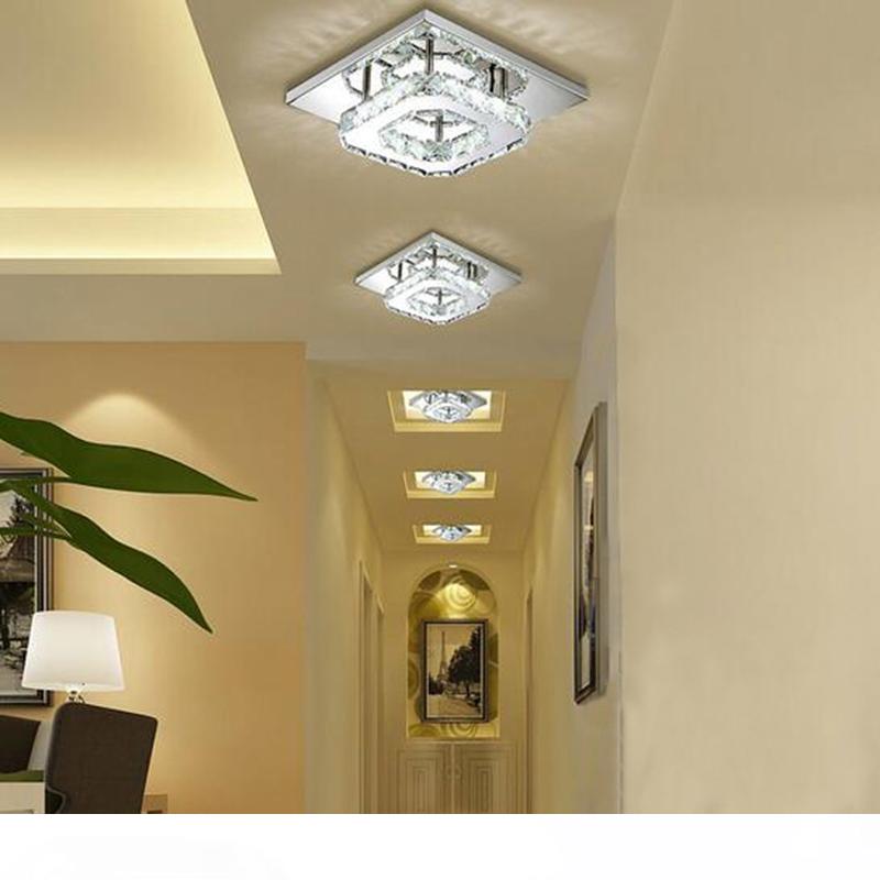 Square LED Crystal Chandelier with 12W Bulb for Hallways and Stairs, Fully Guaranteed