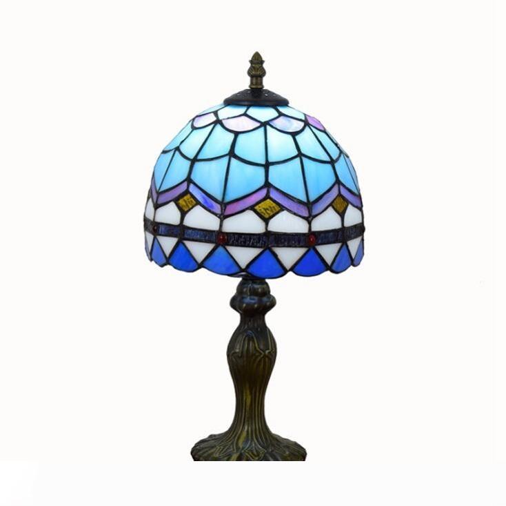 Stained Glass Tiffany Table Lamp for Minimalist Bedroom or Living Room