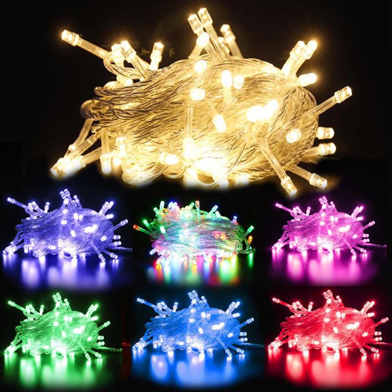 Strings 10M 20M 30M 50M 100M LED Fairy Lights with 8 Lighting Modes for Christmas, Weddings, and Parties, Compatible with 110-220V EU/US Plugs