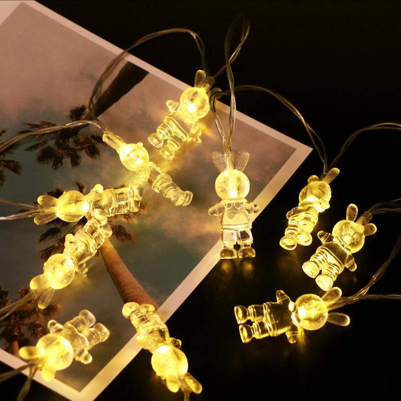 Strings Easter Party Decoration String Lights Decorative Garland For Home Decor Fairy Lamp 10 LED Battery Type #Y7