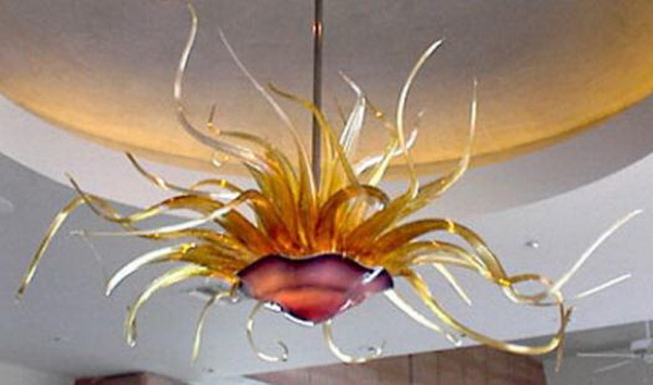 Style Murano Flower Design Lamps Chandeliers Living Room Lights Modern Hand Blown Glass Art Chandelier Light