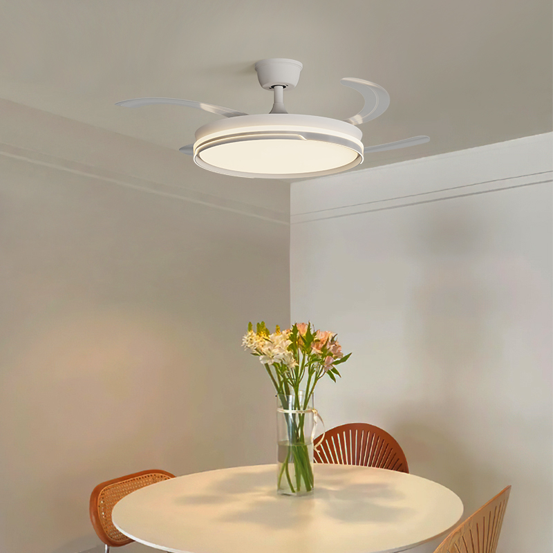 Stylish modern ceiling fans featuring built-in bright lights for comfortable spaces with adjustable 6-speed settings