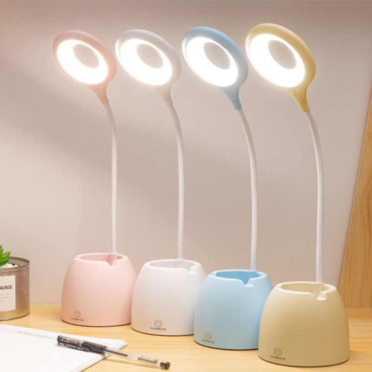 Table lamps with smart home dimming, three-stage touch switch, USB-powered 5V 360° twist, ideal for student and bedroom reading T20274