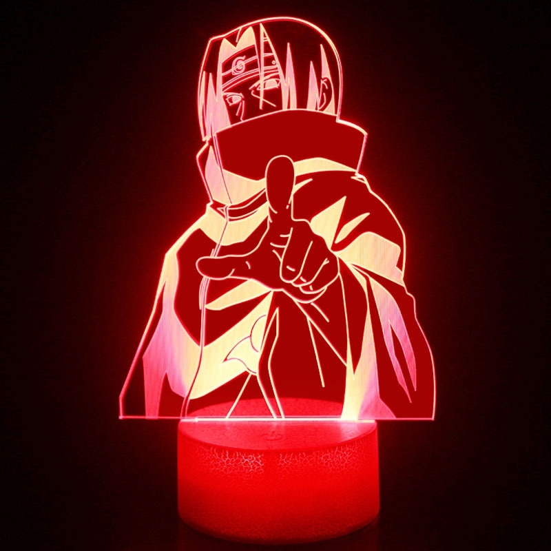 TAKARA TOMY Naruto Uchiha Itachi 3D night LED creative colorful three-dimensional small table lamp atmosphere light
