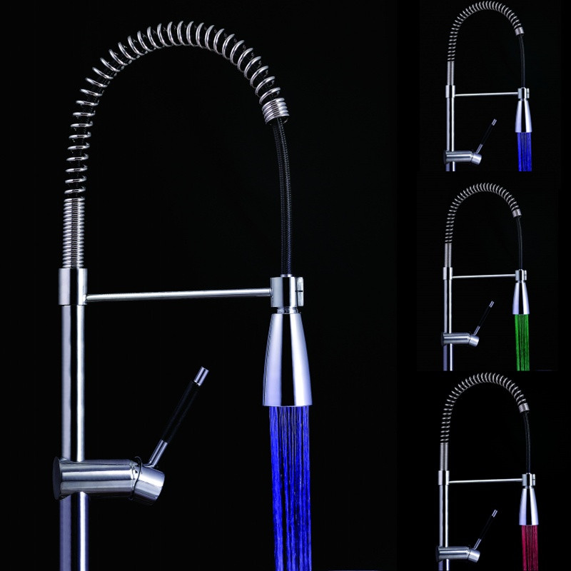 Temperature Sensor Kitchen Faucet Accessories LED Spray Head Temperature-Controlled Led Water Faucet Nozzle Torneira Water Filter