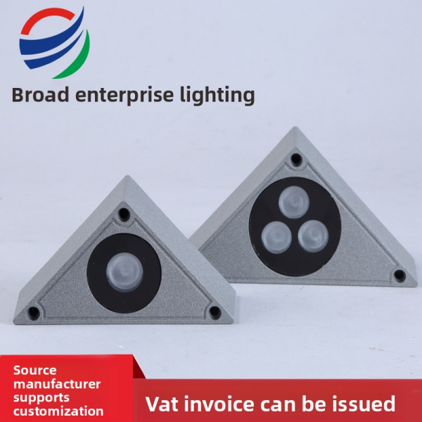 Triangle-shaped LED wall light for indoor and outdoor corner lighting in homes, gardens, and corridors