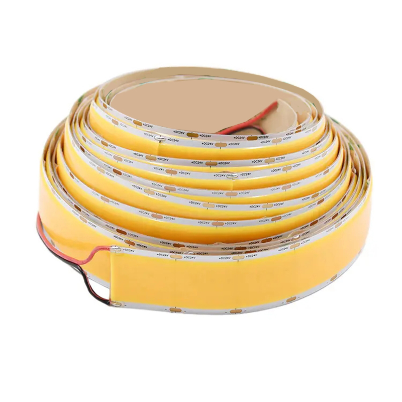 Ultra-bright 30mm wide COB LED strip with 1600 LEDs per meter, 4600 lumens, DC24V for indoor home and office lighting