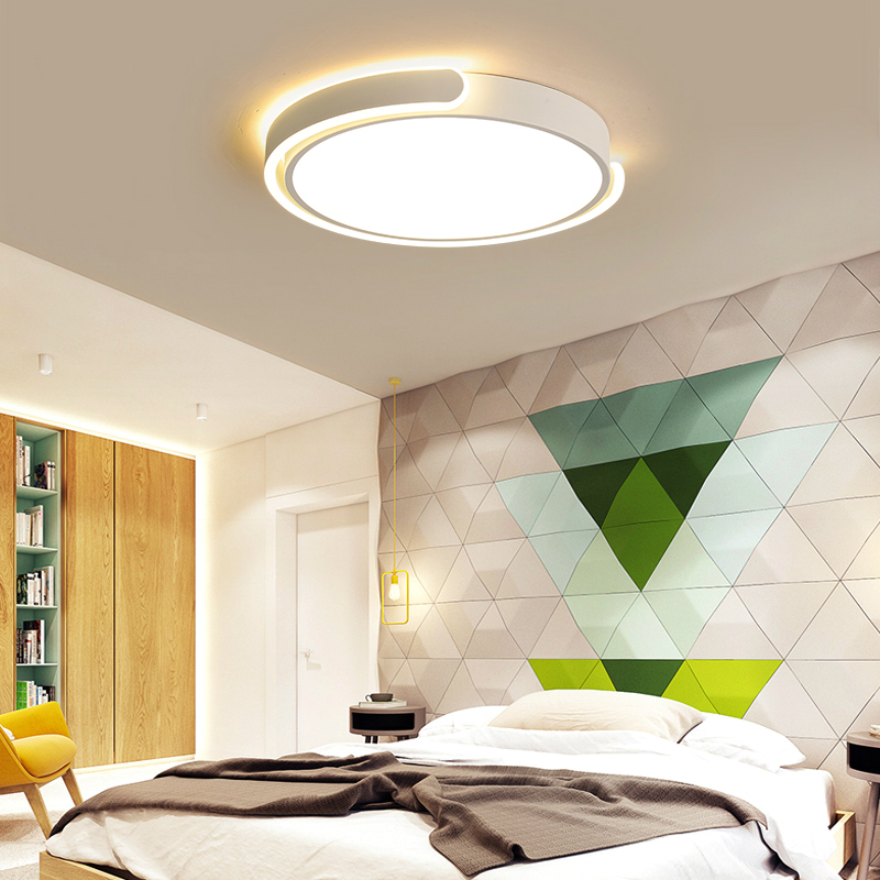 Ultra-thin round LED ceiling lights for modern minimalist living rooms, bedrooms, balconies, and study spaces