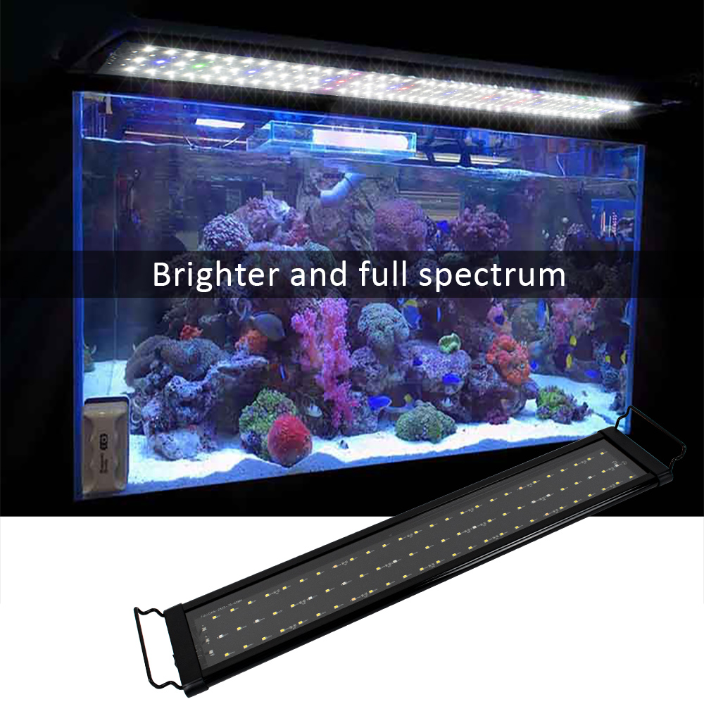 US 18W 78LED Aquatic Plant Light - 23.6" Slim Black Aquarium LED for Fish Tanks
