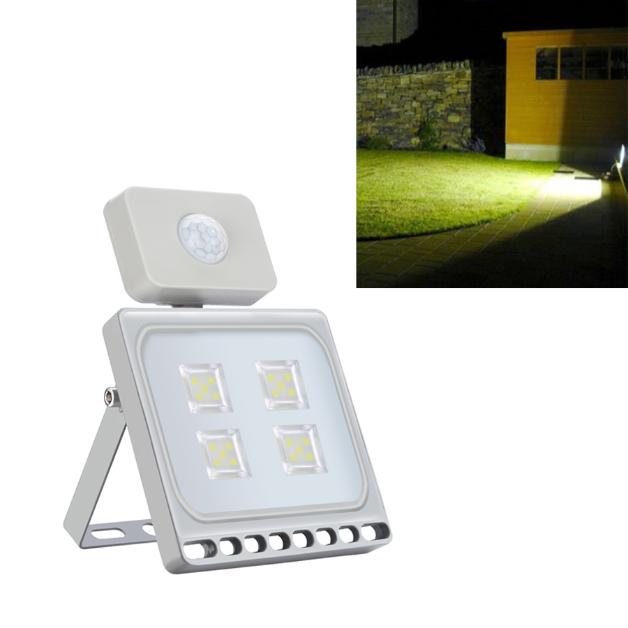 US Warehouse LED Floodlight with Infrared Sensor - 10W/20W/50W for Outdoor Use, Waterproof IP65, Free Shipping for Home, Garden, Balcony, and Door Lighting