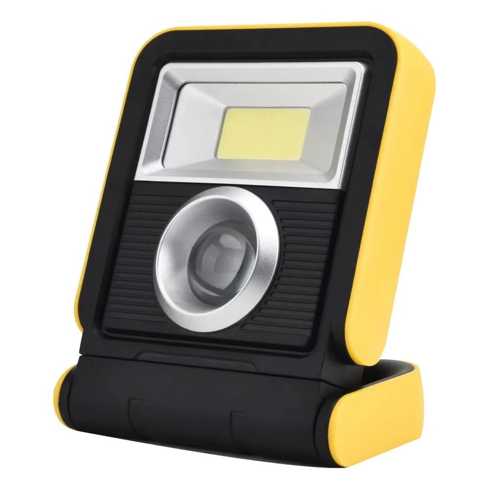 USB rechargeable solar-powered LED work light for outdoor portable lantern use