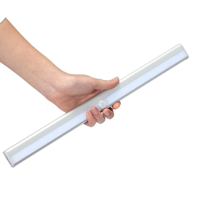 USB rechargeable stick-on motion sensor wardrobe lights for cabinets, 2021 new cordless 10/20 LED bar night light