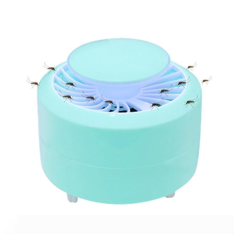 USB-powered LED night light with mosquito trapping and zapping function