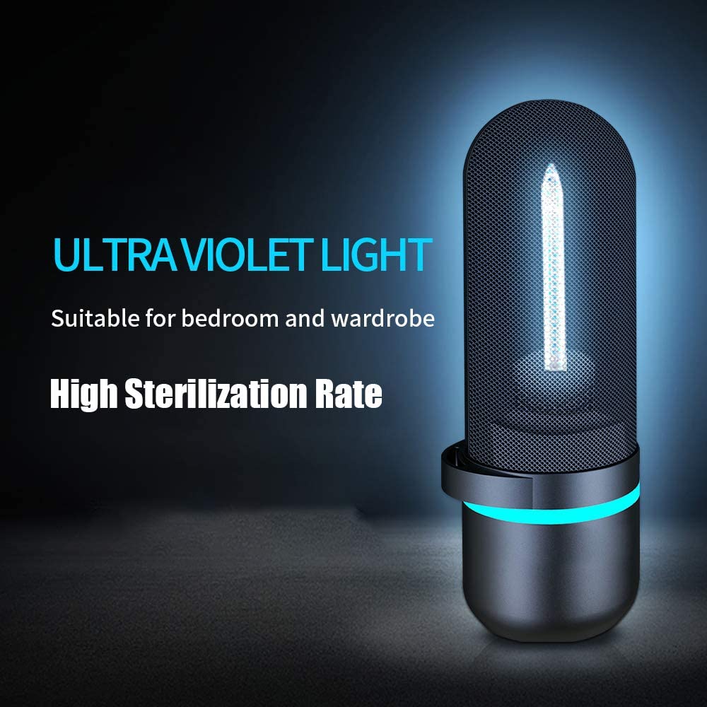 UV Ozone Disinfection Light, 185 NM USB Lamp with Built-in 600mAh Rechargeable Battery for Home Use