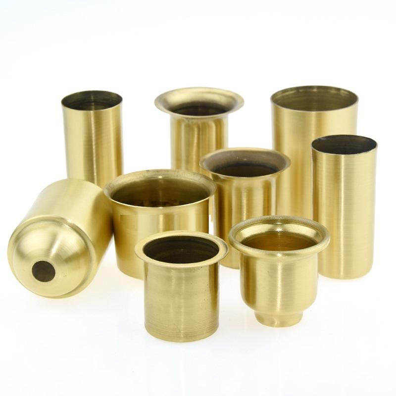 Vintage E14 brass lamp socket cups, 50 pieces per lot, for table, wall, or ceiling light bases