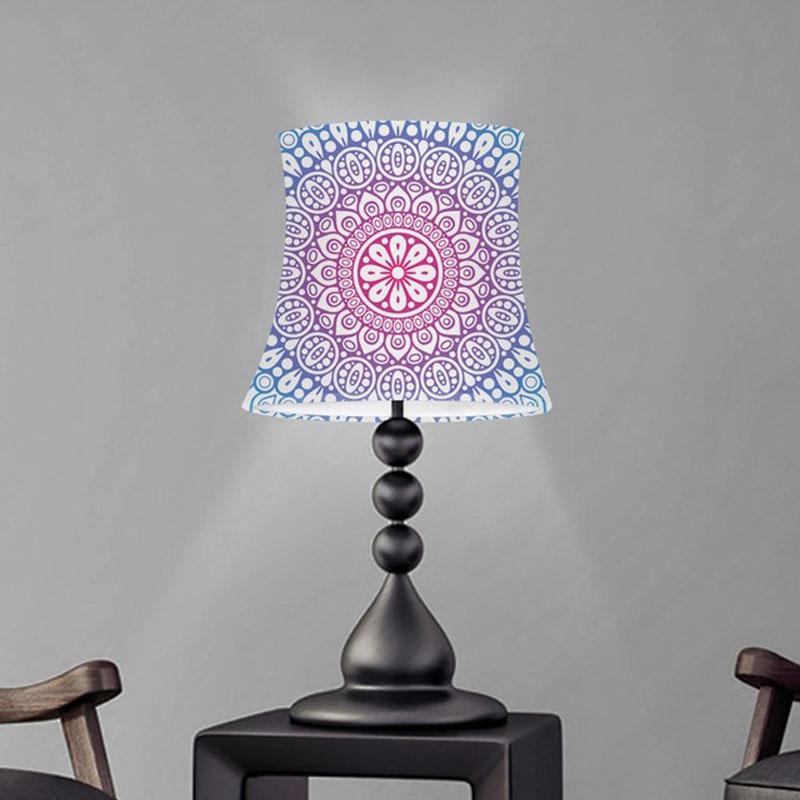 Vintage-style lamp covers and shades for table or floor lamps, featuring ethnic designs, simple aesthetics, and washable fabric