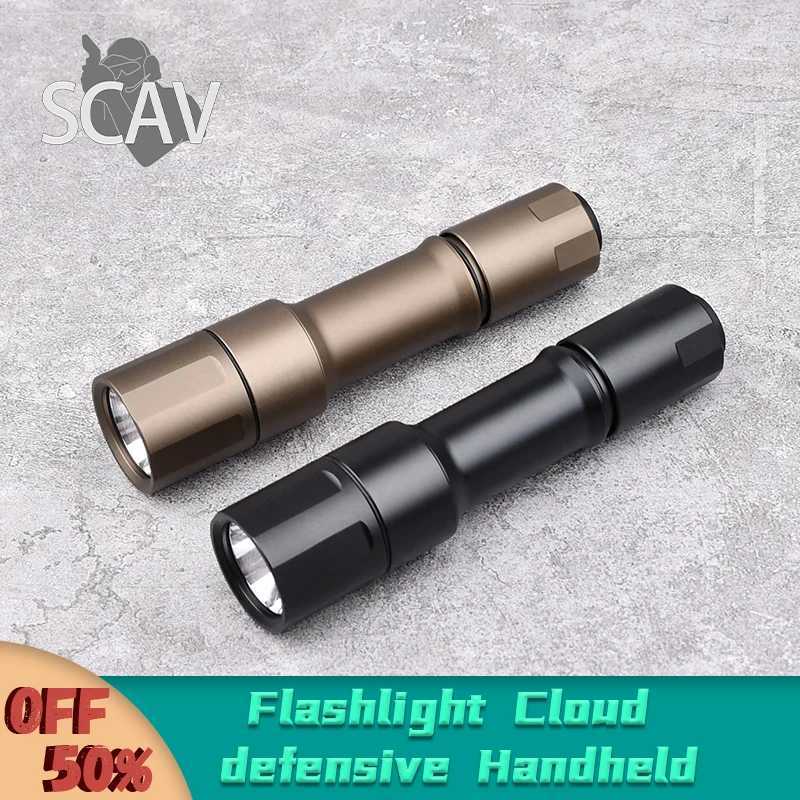 WADSN MCH Tactical Flashlight: 1300lm rechargeable handheld light for outdoor defense, camping and hunting