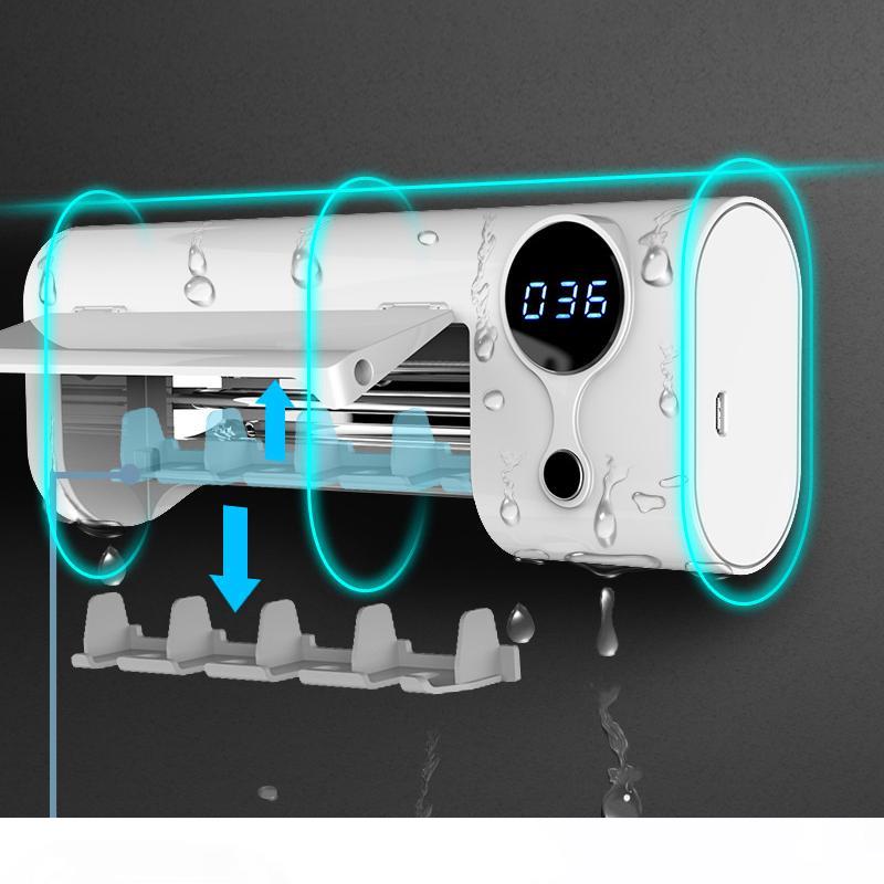 Wall-mounted UV toothbrush sterilizer for easy installation and portability