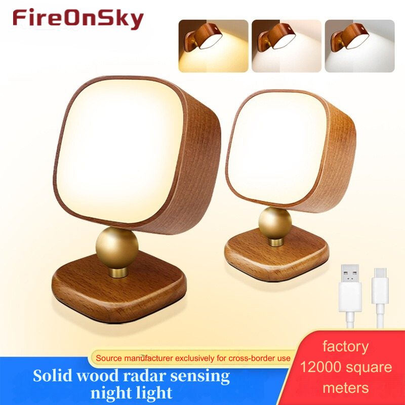Walnut Ash Wood Radar Sensor Night Light, USB Rechargeable Touch Control Dimmable Bedside Lamp, Eye-Caring Solid Wood Nightlight for Bedroom Nursery

Rechargeable walnut wood night light with radar sensor, touch dimmer, and eye protection for bedrooms and nurseries