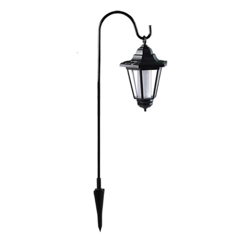 Waterproof hexagonal LED lawn lamp with rechargeable solar battery for outdoor garden lighting