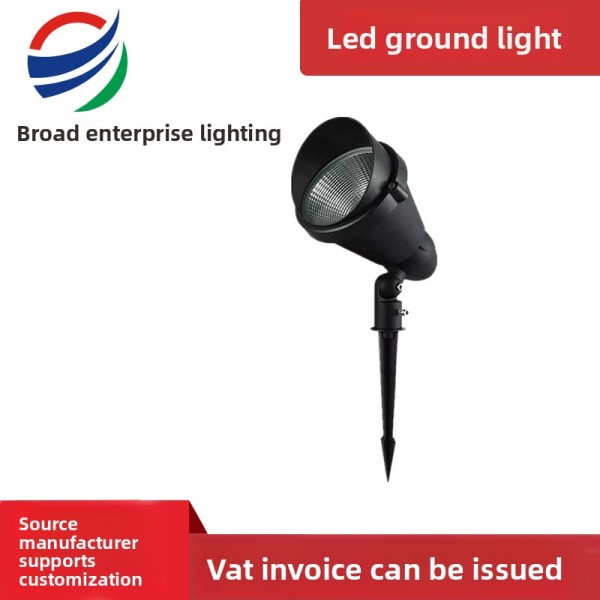 Waterproof outdoor landscape spotlight with ground stake for garden, yard, and patio illumination