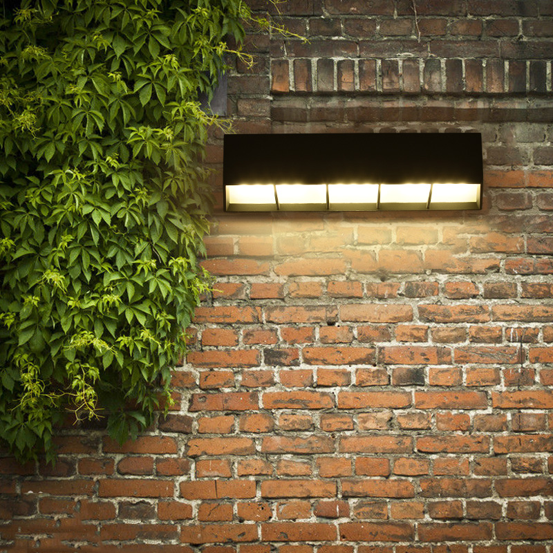 Waterproof outdoor LED wall lamp for modern balcony, staircase, and exterior lighting