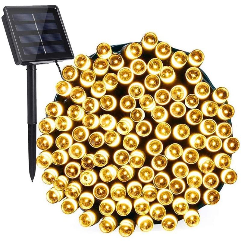 Waterproof solar LED lights for outdoor ambiance with 8 lighting modes, perfect for home, party, and DIY decoration