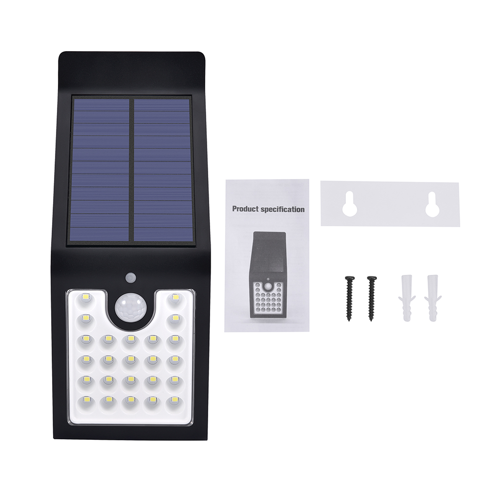 Waterproof solar LED wall light for outdoor garden and courtyard illumination