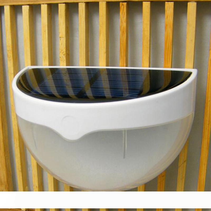 Waterproof solar-powered 6 LED wall light with sensor for outdoor gardens, fences, and walkways