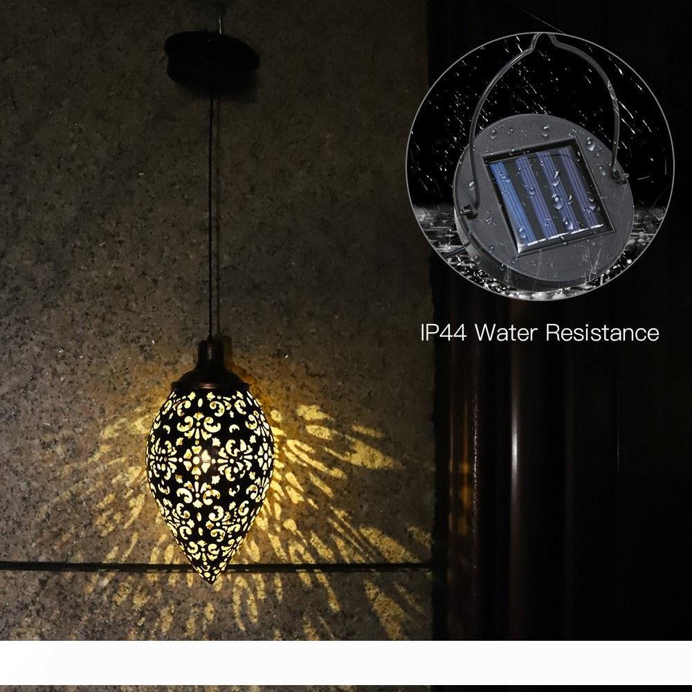 Waterproof solar-powered LED hanging lights for outdoor spaces like gardens, patios, and pathways