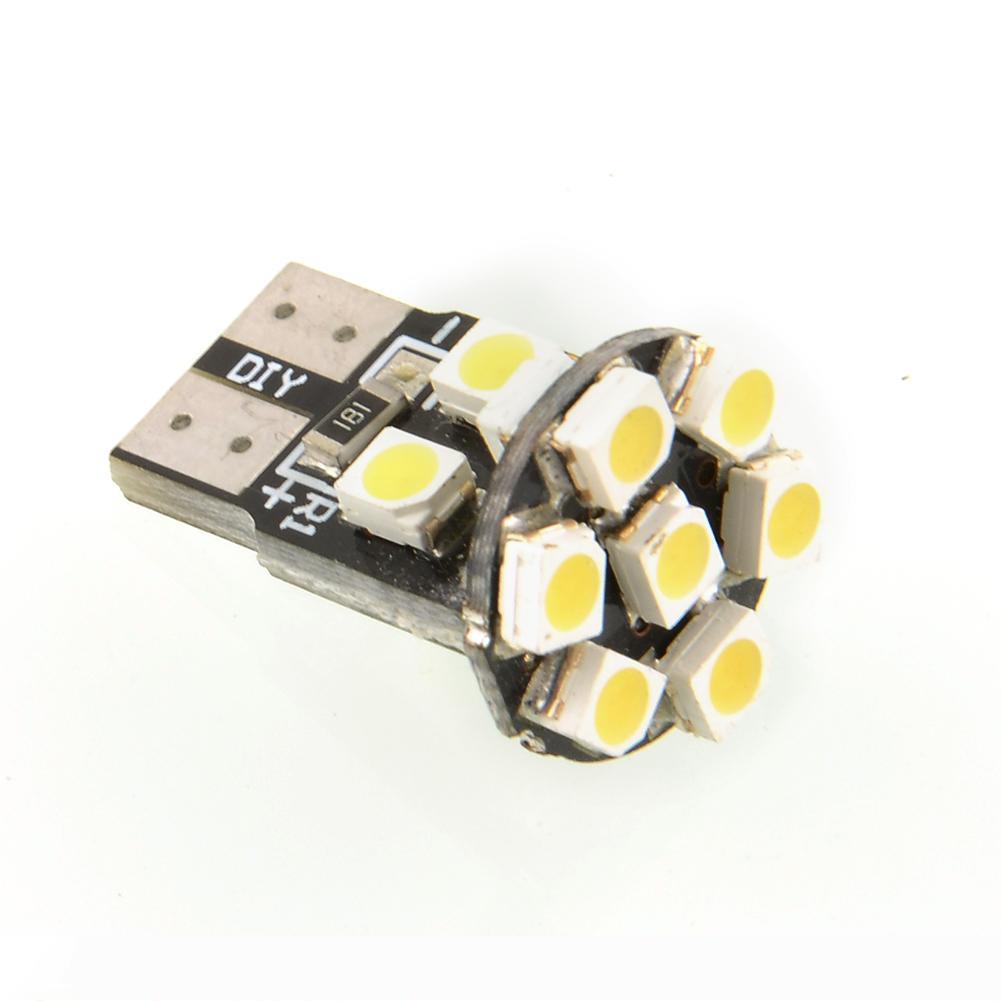 White 12V DC 3528 SMD T10 wedge LED car indicator bulbs for CANBUS instrument panel lights