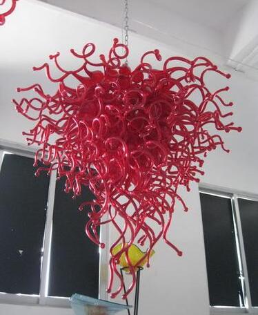 Wholesale Christmas lamps, modern LED chandeliers, and DIY ceiling lights featuring handcrafted red Murano glass in European style