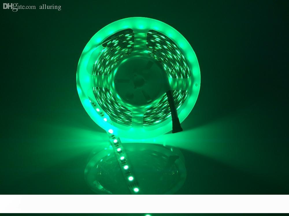 Wholesale DC 12V 24V SMD5050 RGBW RGBWW flexible LED light strips, 5M length with 60 or 300 LEDs per meter, waterproof and high brightness, free shipping included