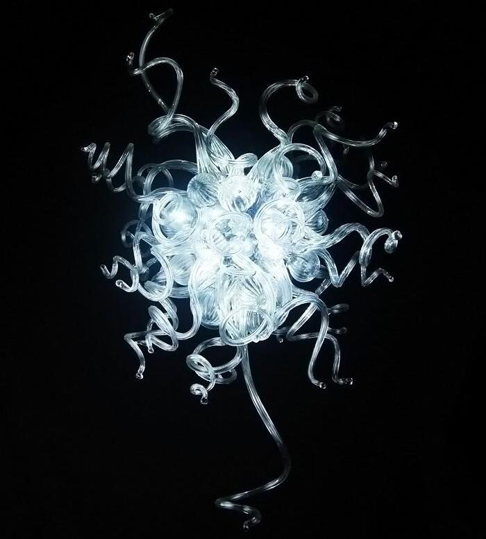 Wholesale handcrafted white glass chandeliers, custom artistic modern lamps for elegant home decor