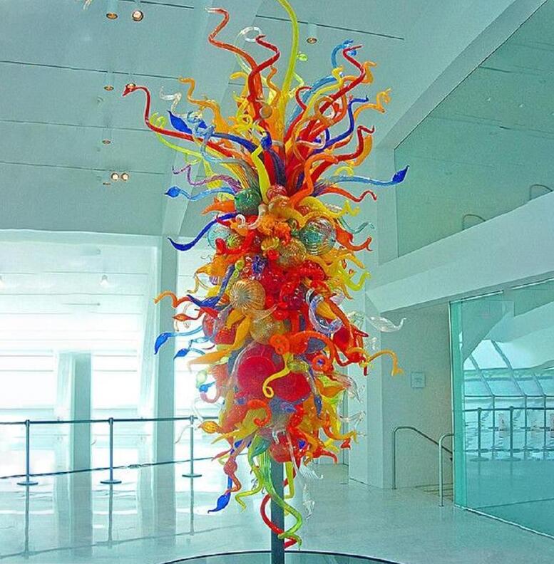 Wholesale interior decor lamps featuring handcrafted blown glass tree floor lamps for spacious hotel lobbies, with vibrant Murano glass sculptures